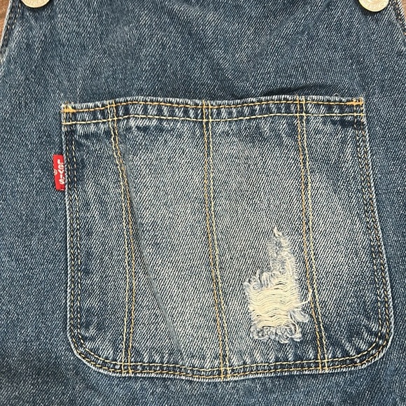 Levi’s Girls Denim Shortalls Size 16 Regular like new - Picture 2 of 12